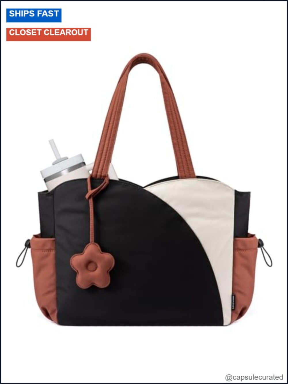 Puffer Tote Bag with Zipper, Laptop Handbag for Work Travel
